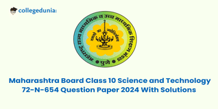 Maharashtra Board Class 10  Science and Technology 72 N 654 Question Paper 2024 with Answer Key